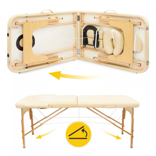 Массажный стол  4FIZJO Massage Table Wood W70 Beige - фото №8